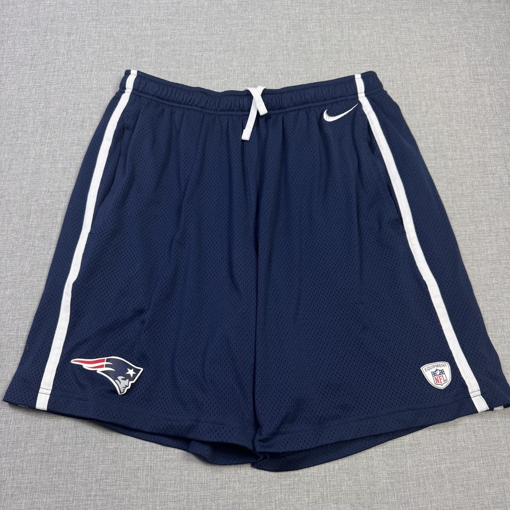 Nike New England Patriots Shorts Mens 2XL Blue NFL Football Team Apparel